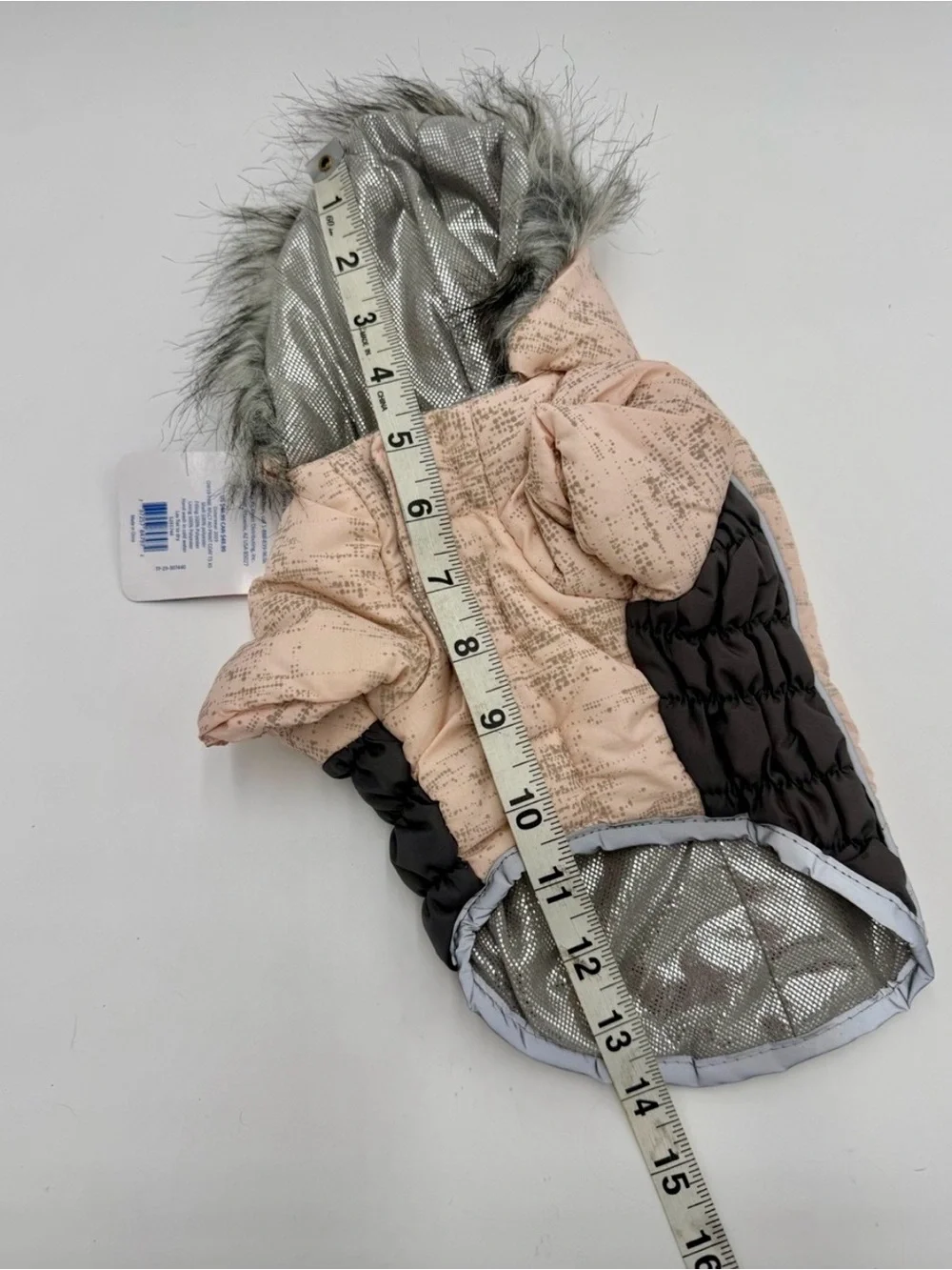 Top Paw Light Pink Reflective Dog Winter Jacket